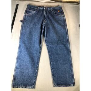 Wrangler Riggs Workwear FR Cat2 2112 Carpenter 40X30 Men’s Y2K Blue Denim Jeans